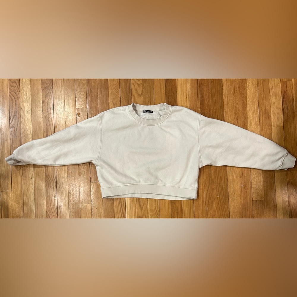 Zara cropped sweatshirt